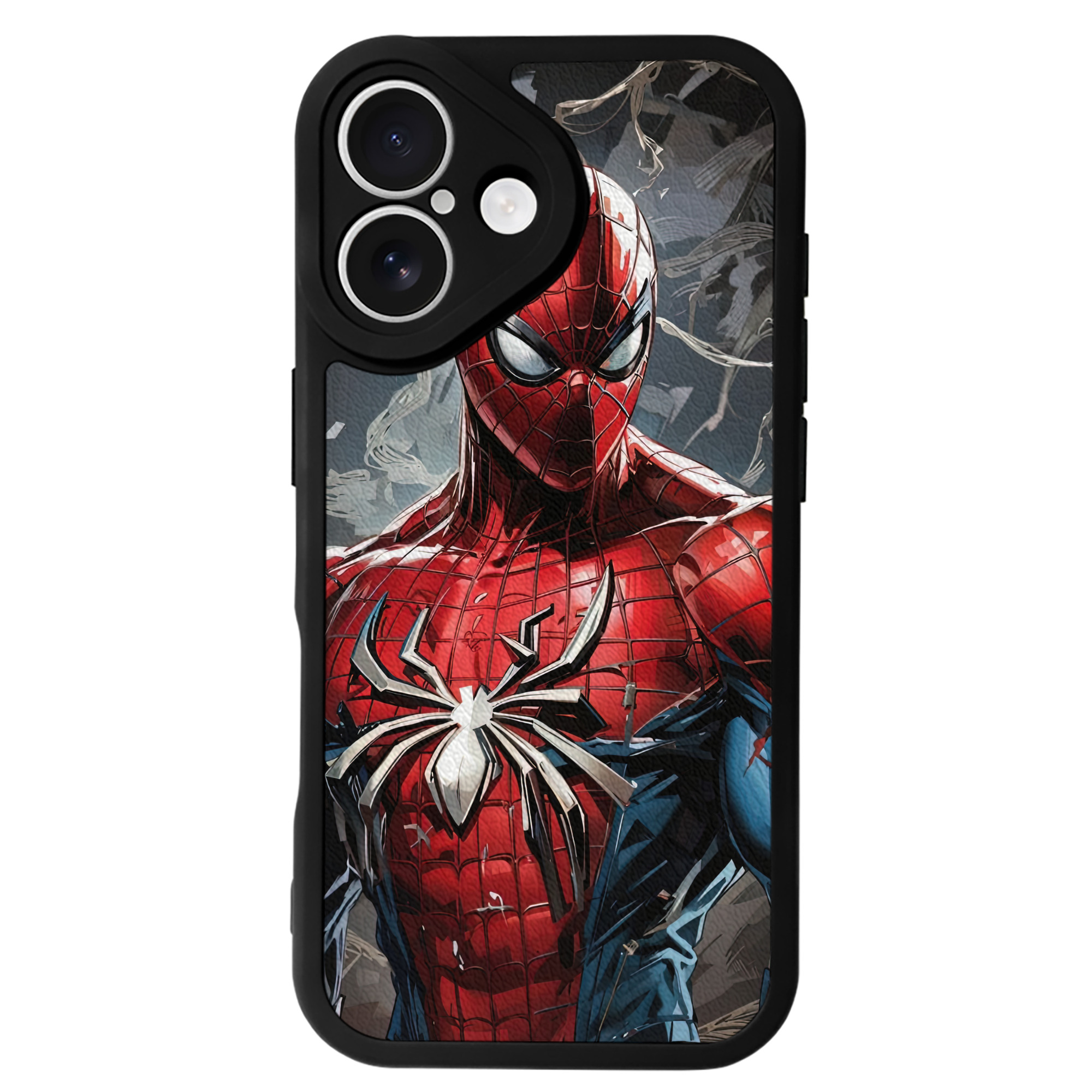 Spider Man スパイダーマン 【iPhone 16シリーズ対応】シリコンスマホケース（レザー調） 材質：シリコン